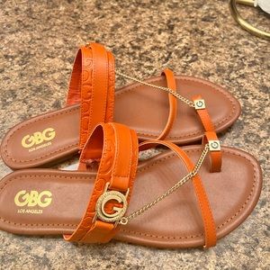 GBG Orange Sandals - perfect for spring and summer!